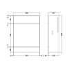 Hudson Reed Fusion Bleached Oak 600mm WC Unit (255mm Deep)