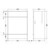 Hudson Reed Fusion Bleached Oak 600mm WC Unit (355mm Deep)
