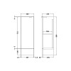Hudson Reed Fusion Bleached Oak 300mm Base Unit (255mm Deep)