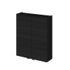 Hudson Reed Fusion Charcoal Black 500mm 2 Door Wall Unit (180mm Deep)