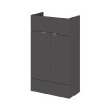 Hudson Reed Fusion Grey Gloss 500mm Basin Unit (255mm Deep)