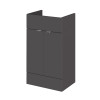 Hudson Reed Fusion Grey Gloss 500mm Basin Unit (355mm Deep)