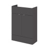 Hudson Reed Fusion Grey Gloss 600mm Basin Unit (255mm Deep)