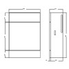 Monte Carlo Grey Gloss 600mm WC Unit (255mm Deep)