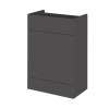 Hudson Reed Fusion Grey Gloss 600mm WC Unit (355mm Deep)