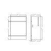 Monte Carlo Grey Gloss 600mm WC Unit (355mm Deep)