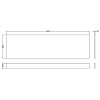 1700mm Bath Front Panel  (2 PIECE)  - Grey Gloss