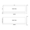 Grey Gloss 1800mm Bath Front Panel & Plinth