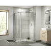 Ice 1200mm x 800mm Single Door Offset Quadrant Shower Enclosure, Tray & Waste - Left Hand