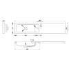 Hudson Reed 1200mm Slimline Polymarble Basin