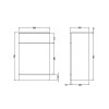 Ice 1050mm Complete Furniture Package (Lawton BTW Pan & Seat & Concealed Cistern)