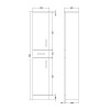 Mayford 350mm x 300mm Gloss White Floorstanding Tall Unit