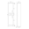 Floe 350mm x 300mm Gloss White Floorstanding Tall Unit