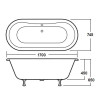 Kingsbury 1700mm x 730mm Freestanding Double Ended Bath & Pride Leg Set