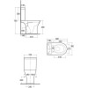 RAK Resort Mini Close Coupled Open Back Rimless Toilet & Wrapover Soft Close Seat