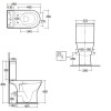 RAK Resort Maxi Close Coupled Open Back Toilet & Wrapover Soft Close Seat