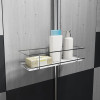 Chrome & White Riser Rail Shower Caddy