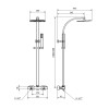 Pure Square Thermostatic Shower - Chrome