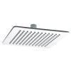 Square Chrome Plated Brass Ultra Slim Fixed Shower Head 200mm x 200mm
