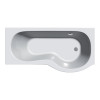 Solar P-Shape 1500mm Shower Bath & Leg Set - Right Hand
