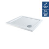 800mm x 700mm ICEstone Square 30mm Shower Tray White