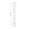 Viva Sanitary 3/8 x 15mm - 300mm Flexi Connector