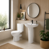 Kyte Rimless Close Coupled Modern Toilet + Soft Close Toilet Seat