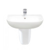 RAK Tonique 550mm Basin & Half Pedestal - 1 Tap Hole