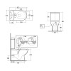 RAK Tonique Closed Back Close Coupled Toilet & Wrapover Soft Close Seat
