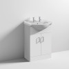 Ice 550mm Floor Standing Cabinet & Basin - 2 Tap Hole