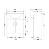 Ice 1150mm Complete Furniture Package (Lawton BTW Pan & Seat & Concealed Cistern)