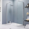 Hudson Reed Chrome 1000mm x 1950mm Wetroom Screen (Shower Shield) & Support Bar