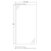 Hudson Reed Chrome 1000mm x 1950mm Wetroom Screen (Shower Shield) & Support Bar