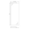 Hudson Reed Chrome 700mm x 1950mm Wetroom Screen (Shower Shield) & Support Bar