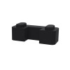 Wetroom Screen Horseshoe Support For 8mm Glass - Matt Black