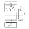 Mayford 1050mm Complete Grey Gloss Furniture Package (Lawton BTW Pan & Seat & Concealed Cistern)