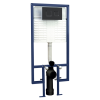 Sky 1135mm Wall Hung WC Frame/Concealed Cistern & Black Flush Plate