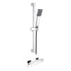 Zone Chrome Thermostatic Bar Shower Valve & Slider Rail Kit