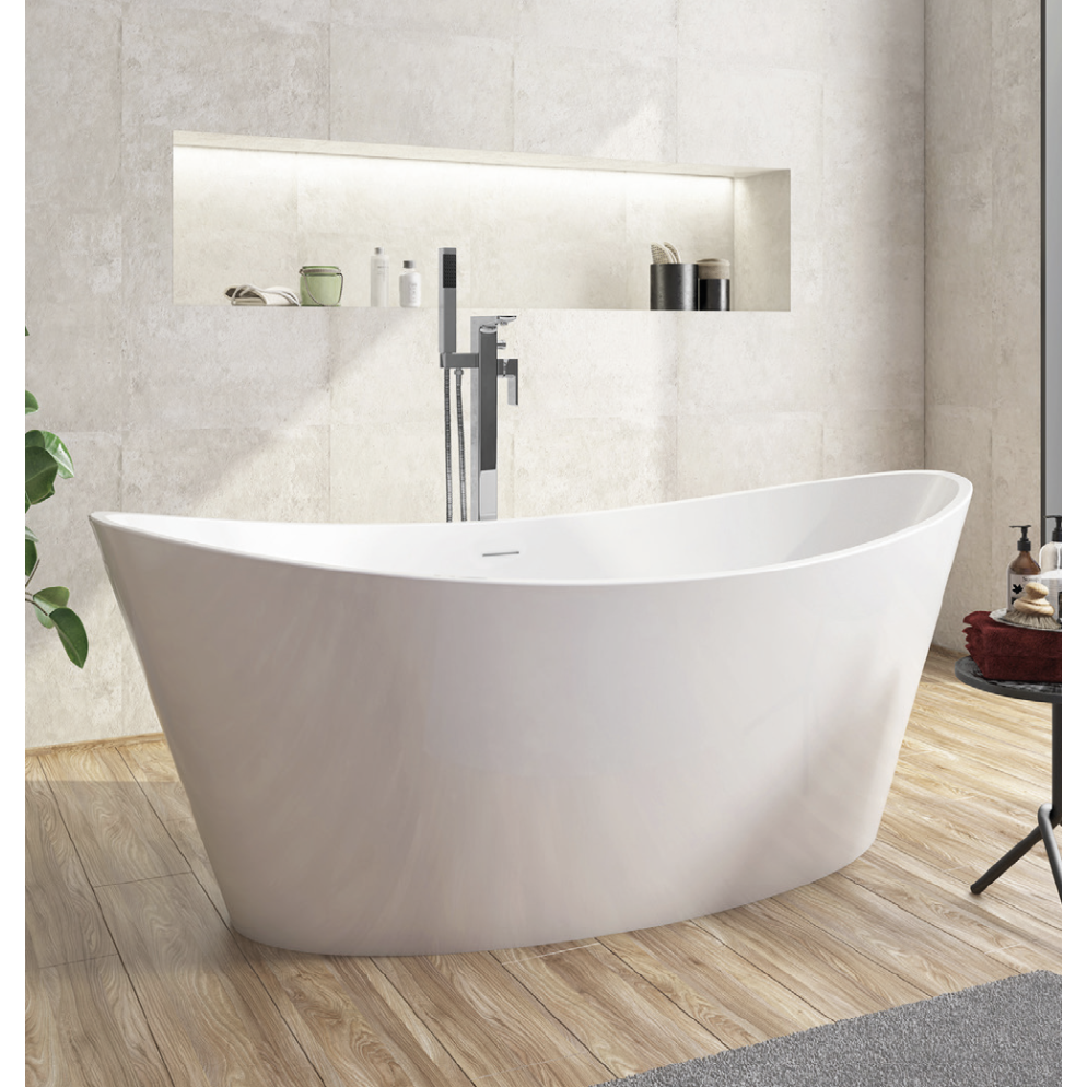 Aruba 1700mm x 800mm Freestanding Bath & Waste