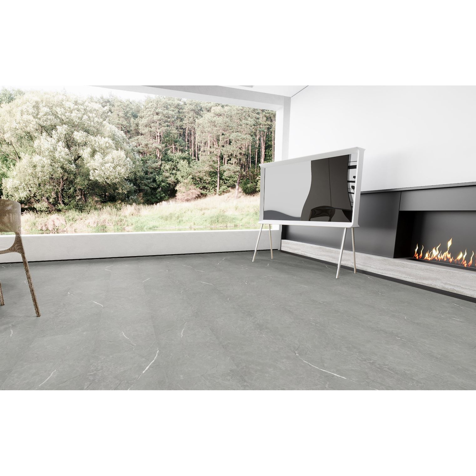 SPC Axis Grey Rigid Click Tile Flooring 610mm x 305mm (Pack Of 10 - 1 ...