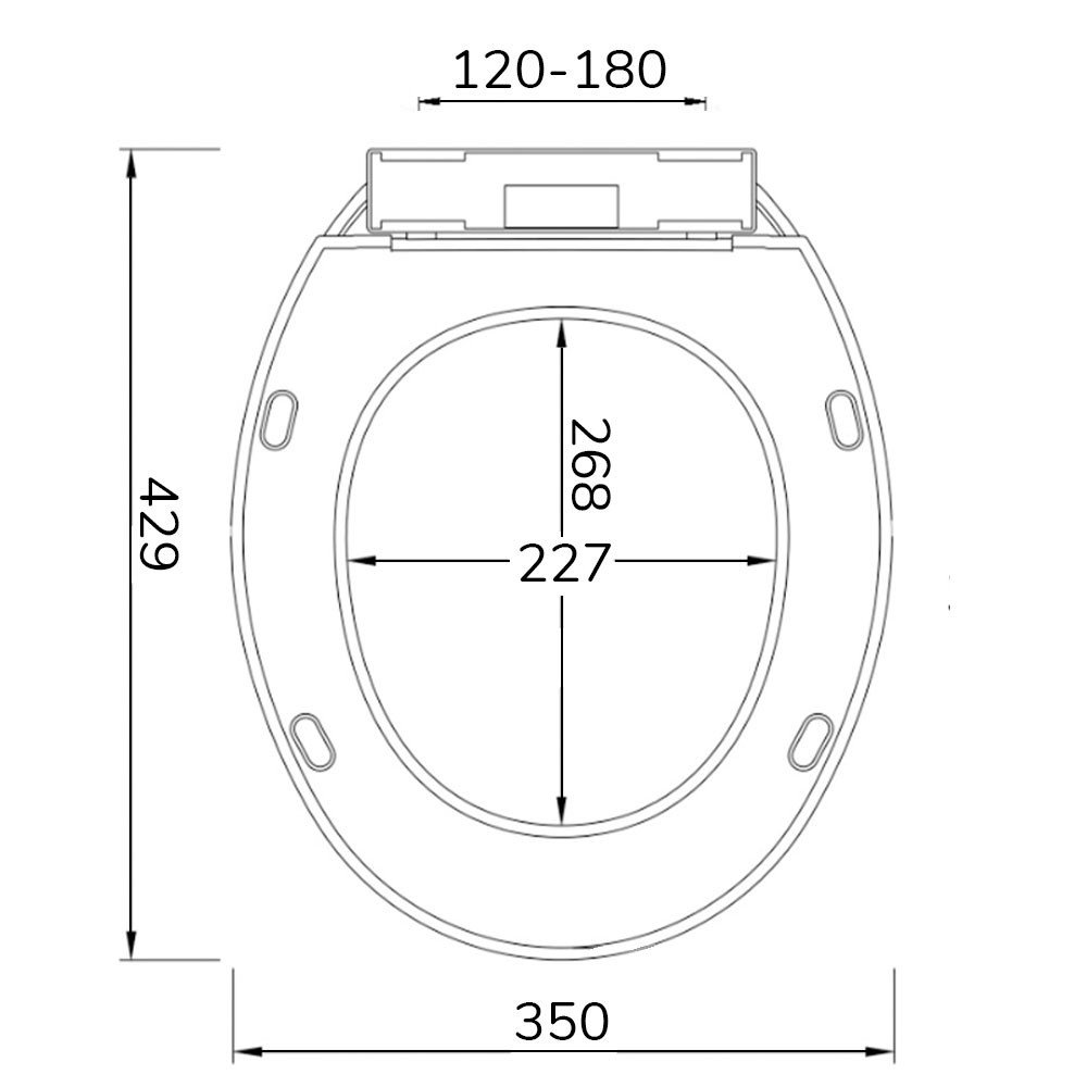 Standard Round Soft Close Toilet Seat Bottom Fix