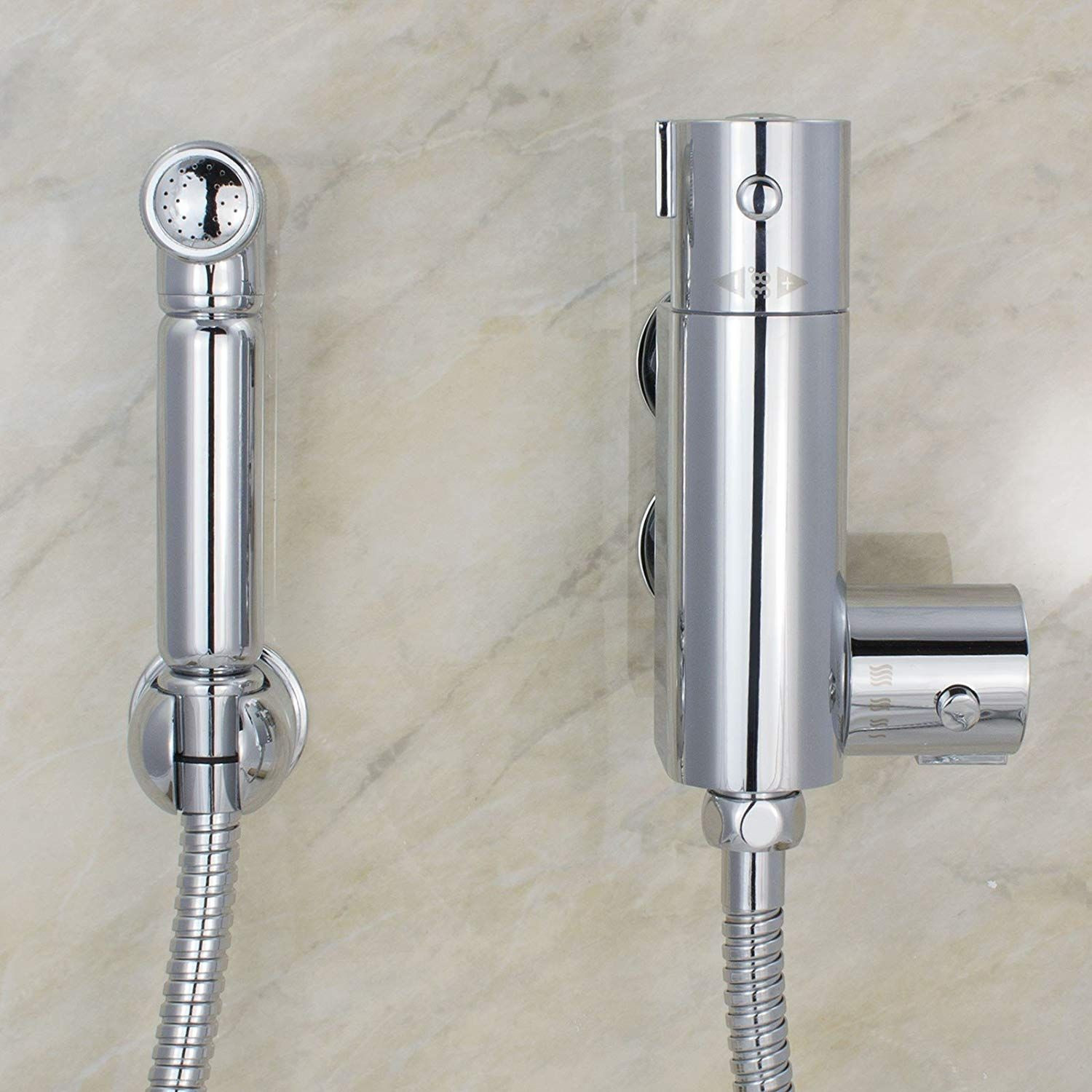 Douche Shower Spray Kit & Mini Thermostatic Valve Chrome