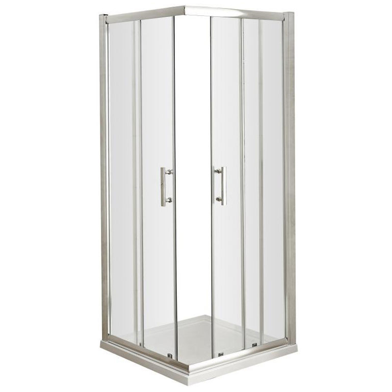 Pacific 900mm Corner Entry Enclosure Package With Tray & Waste ...