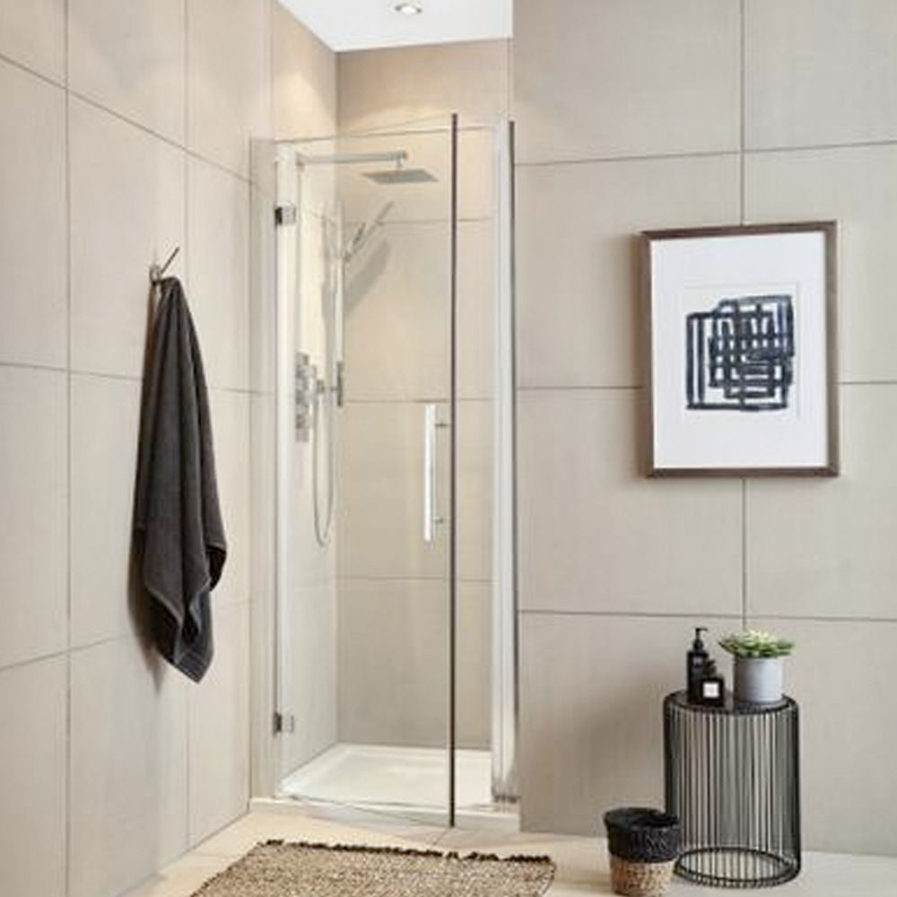 Hudson Reed Apex Chrome 700mm Hinged Shower Door | JTPickfords.com